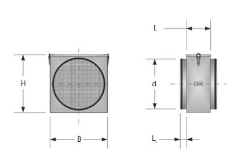 Caseta filtranta ingusta FKAP D160, 200×200×150mm, filtru tip G3-F7
