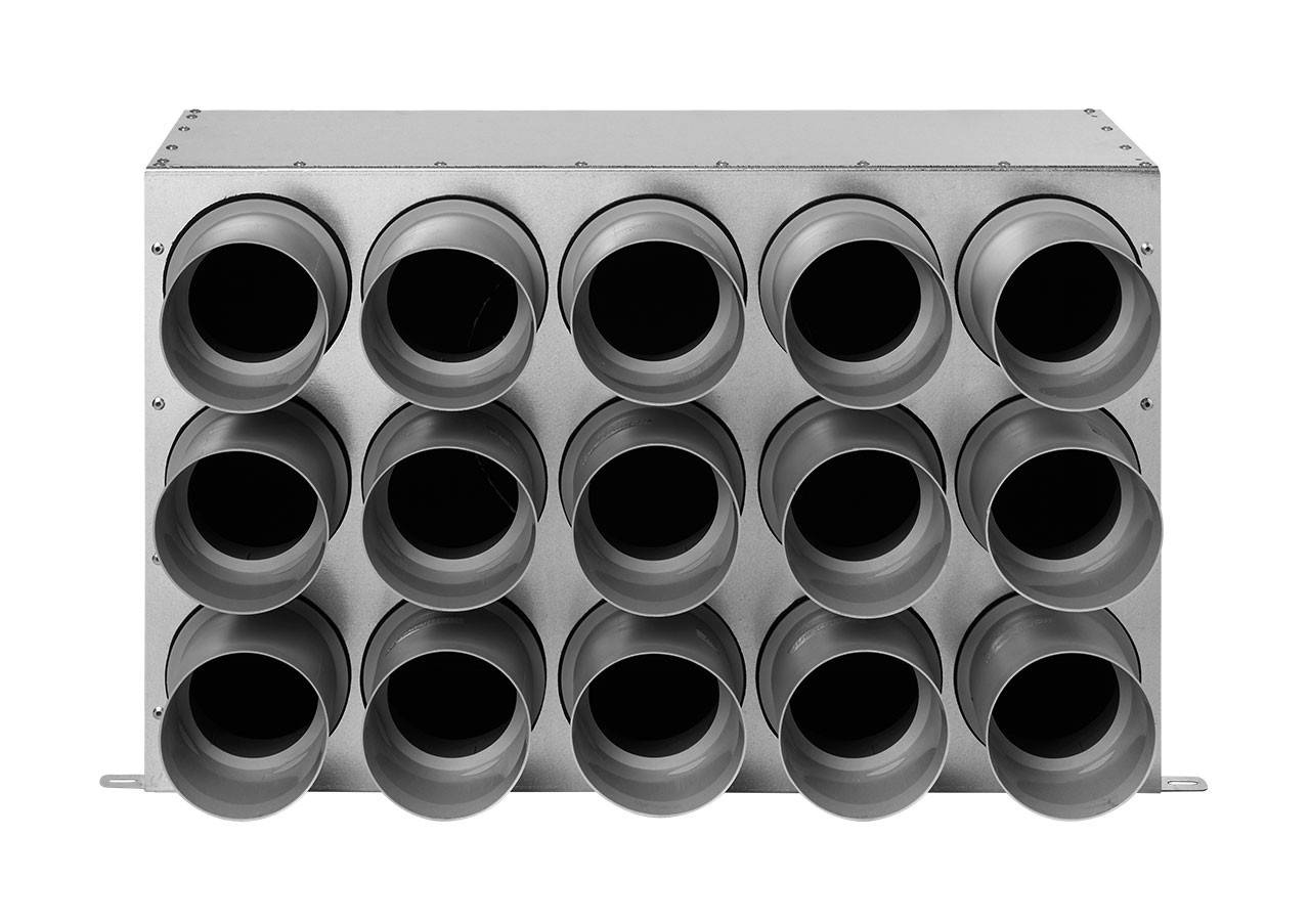 Distribuitor ventilatie liniar izolat 12xDN75 160mm KMF