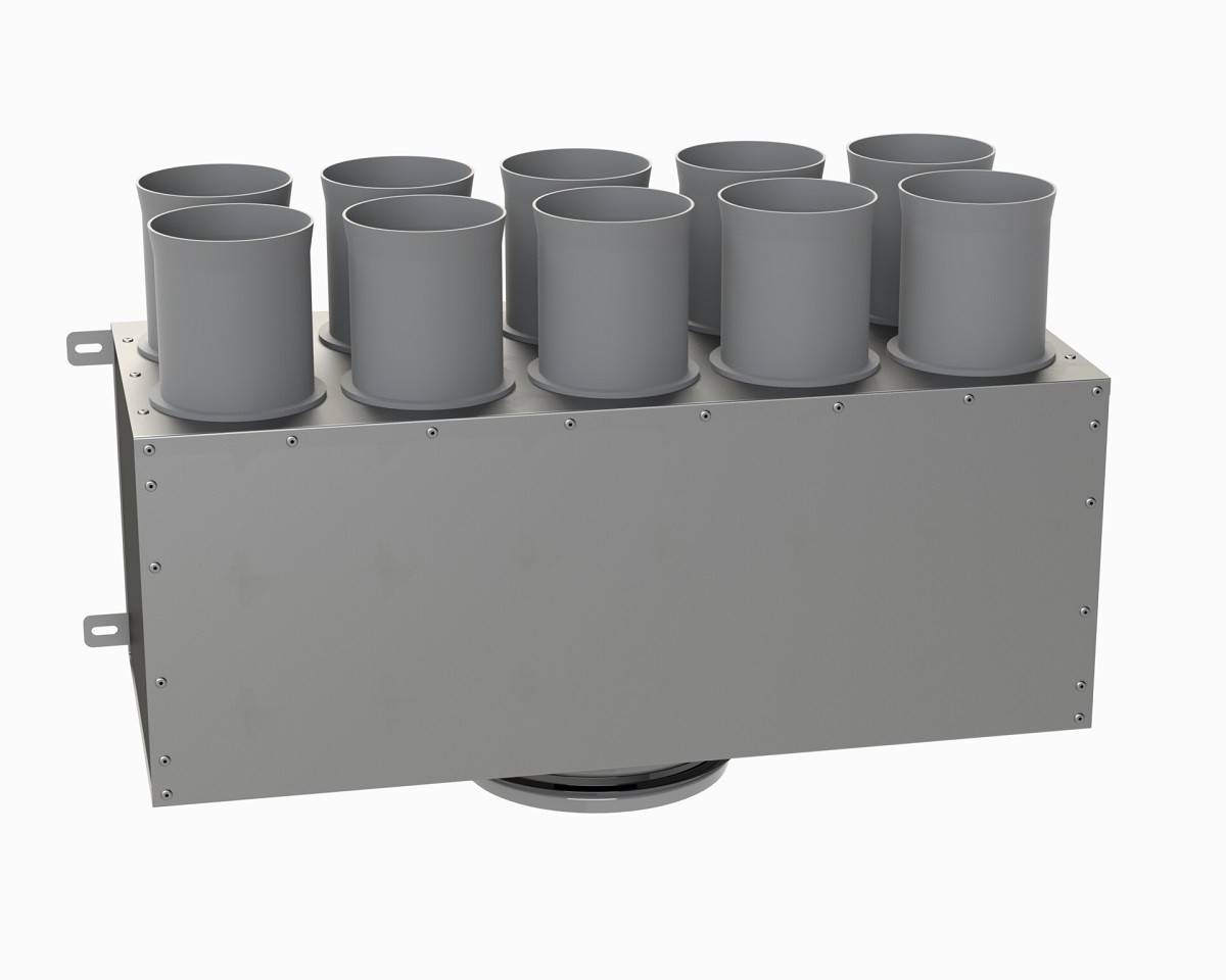 Distribuitor ventilatie liniar izolat 8xDN75 160mm KMF