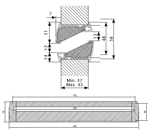 Grila ventilatie usa cu atenuare fonica Silendo Renson