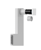 Caseta plata Neopor, fonoabsorbanta, iesire laterala, forma L, stanga