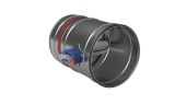 Clapeta antifoc circulara cu siguranta fuzibila UVA-H D100-630mm, 70°C, rezistenta la foc EI 120S