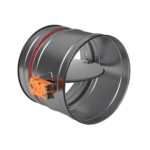 Clapeta antifoc circulara motorizata cu actuator UVA-M D100-560mm, rezistenta la foc EIS60, EIS90, EIS120