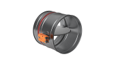 Clapeta antifoc circulara motorizata cu actuator UVA-M D100-630mm, rezistenta la foc EIS60, EIS90, EIS120