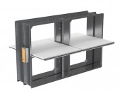 Clapeta antifoc rectangulara UVSL-M cu dublu obturator si actuator, diverse dimensiuni