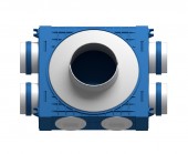 Distribuitor ventilatie BLUE 4×75 DN125 ABS triplu tratat