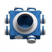 Distribuitor ventilatie BLUE 7×75 DN160 ABS triplu tratat