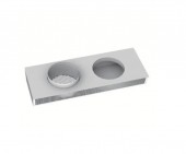 Grila externa dubla mixta, in/out, cu separatie, metalica, alba, LD125