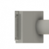 Grila externa laterala, inox, pentru sistemele cu caseta in termosistem cu iesire laterala