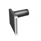 Kit de instalare pentru ventilatie descentralizata inVENTer iV14-Zero Corner (tub perete, canal plat si grila laterala) pentru montaj in colt
