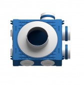 Plenum ventilatie BLUE 3×75 DN125 ABS triplu tratat
