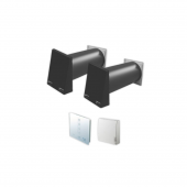 Set complet de ventilatie descentralizata inVENTer 4in1 Office – antracit RAL7016, cu 2 unitati iV-Office, controler sMove S8 si senzor CO₂ CS1