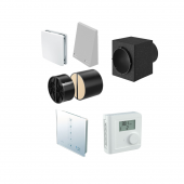 Set complet de ventilatie pentru baie inVENTer 3 in 1, cu sistem de instalare Simplex 175, grila gri RAL9006