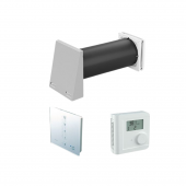 Set complet de ventilatie pentru baie inVENTer 3 in 1, grila gri RAL9006, cu unitate iV-Twin+, controler sMove S4 si senzor HYG18