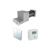 Set complet de ventilatie pentru baie inVENTer 3-in-1 Nordic, cu unitate iV-Twin+, controler sMove S4 si senzor de umiditate HYG18, grila exterioara Nordic alba