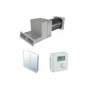 Set complet de ventilatie pentru baie inVENTer 3-in-1 Nordic, cu unitate iV-Twin+, controler sMove S4 si senzor de umiditate HYG18, grila exterioara Nordic gri