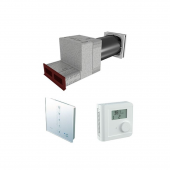 Set complet de ventilatie pentru baie inVENTer 3-in-1 Nordic, cu unitate iV-Twin+, controler sMove S4 si senzor de umiditate HYG18, grila exterioara Nordic maro