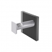 Sistem de admisie aer inVENTer aV100 ALD Corner – complet, cu tub perete, canal plat Corner si grila exterioara alba RAL9016