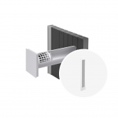 Sistem de admisie aer inVENTer aV100 ALD Corner – complet, cu tub perete, canal plat Corner si grila exterioara culoare personalizata (produs la comanda)