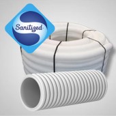 Tubulatura Antistatica, Antibacteriana si Antifungica pentru Ventilatie DN75mm, HDPE NovingAIR Sanitized Ultraflexibila, 50ml